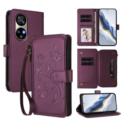 Butterfly Love Flower Multi-card Zipper Wallet Leather Phone Case, For Ulefone Note 21, For Ulefone Note 18 Ultra / Note 18 Pro, For Ulefone Note 20 Pro, For Ulefone Note 19, For Ulefone Note 17 Pro, For Ulefone Note 16 Pro, For Ulefone Note 14