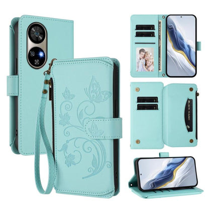 Butterfly Love Flower Multi-card Zipper Wallet Leather Phone Case, For Ulefone Note 21, For Ulefone Note 18 Ultra / Note 18 Pro, For Ulefone Note 20 Pro, For Ulefone Note 19, For Ulefone Note 17 Pro, For Ulefone Note 16 Pro, For Ulefone Note 14