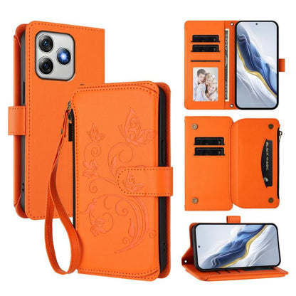 Butterfly Love Flower Multi-card Zipper Wallet Leather Phone Case, For Ulefone Note 21, For Ulefone Note 18 Ultra / Note 18 Pro, For Ulefone Note 20 Pro, For Ulefone Note 19, For Ulefone Note 17 Pro, For Ulefone Note 16 Pro, For Ulefone Note 14
