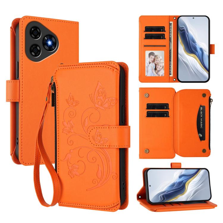 Butterfly Love Flower Multi-card Zipper Wallet Leather Phone Case, For Ulefone Note 21, For Ulefone Note 18 Ultra / Note 18 Pro, For Ulefone Note 20 Pro, For Ulefone Note 19, For Ulefone Note 17 Pro, For Ulefone Note 16 Pro, For Ulefone Note 14