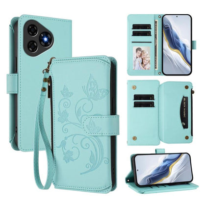Butterfly Love Flower Multi-card Zipper Wallet Leather Phone Case, For Ulefone Note 21, For Ulefone Note 18 Ultra / Note 18 Pro, For Ulefone Note 20 Pro, For Ulefone Note 19, For Ulefone Note 17 Pro, For Ulefone Note 16 Pro, For Ulefone Note 14