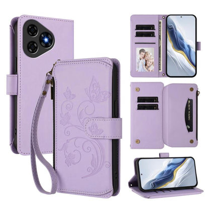 Butterfly Love Flower Multi-card Zipper Wallet Leather Phone Case, For Ulefone Note 21, For Ulefone Note 18 Ultra / Note 18 Pro, For Ulefone Note 20 Pro, For Ulefone Note 19, For Ulefone Note 17 Pro, For Ulefone Note 16 Pro, For Ulefone Note 14
