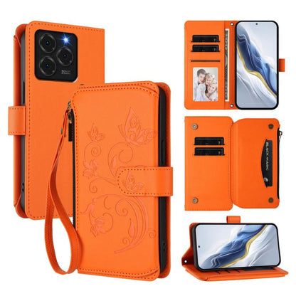 Butterfly Love Flower Multi-card Zipper Wallet Leather Phone Case, For Ulefone Note 21, For Ulefone Note 18 Ultra / Note 18 Pro, For Ulefone Note 20 Pro, For Ulefone Note 19, For Ulefone Note 17 Pro, For Ulefone Note 16 Pro, For Ulefone Note 14