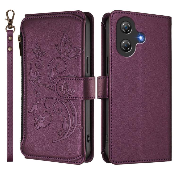 Butterfly Love Flower Multi-card Zipper Wallet Leather Phone Case, For Ulefone Note 21, For Ulefone Note 18 Ultra / Note 18 Pro, For Ulefone Note 20 Pro, For Ulefone Note 19, For Ulefone Note 17 Pro, For Ulefone Note 16 Pro, For Ulefone Note 14