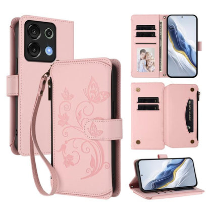 Butterfly Love Flower Multi-card Zipper Wallet Leather Phone Case, For Umidigi G100, For Umidigi Note 100, For Umidigi Note 90, For Umidigi A15 / A15C / A15T, For Umidigi G9 5G, For Umidigi Bison X20, For Umidigi Power 7 / Power 7S                     ...