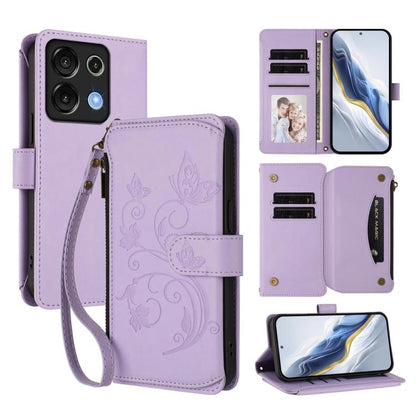 Butterfly Love Flower Multi-card Zipper Wallet Leather Phone Case, For Umidigi G100, For Umidigi Note 100, For Umidigi Note 90, For Umidigi A15 / A15C / A15T, For Umidigi G9 5G, For Umidigi Bison X20, For Umidigi Power 7 / Power 7S                     ...