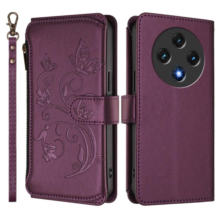 Butterfly Love Flower Multi-card Zipper Wallet Leather Phone Case, For Umidigi G100, For Umidigi Note 100, For Umidigi Note 90, For Umidigi A15 / A15C / A15T, For Umidigi G9 5G, For Umidigi Bison X20, For Umidigi Power 7 / Power 7S                     ...
