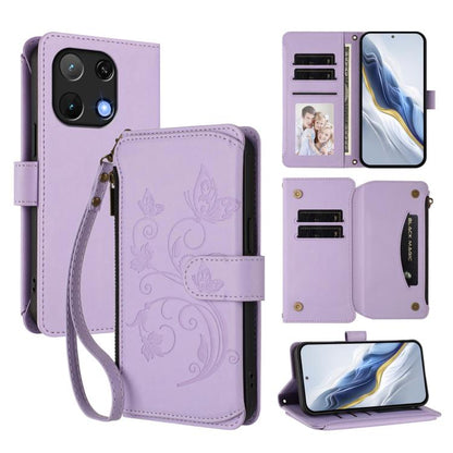 Butterfly Love Flower Multi-card Zipper Wallet Leather Phone Case, For Umidigi G100, For Umidigi Note 100, For Umidigi Note 90, For Umidigi A15 / A15C / A15T, For Umidigi G9 5G, For Umidigi Bison X20, For Umidigi Power 7 / Power 7S                     ...