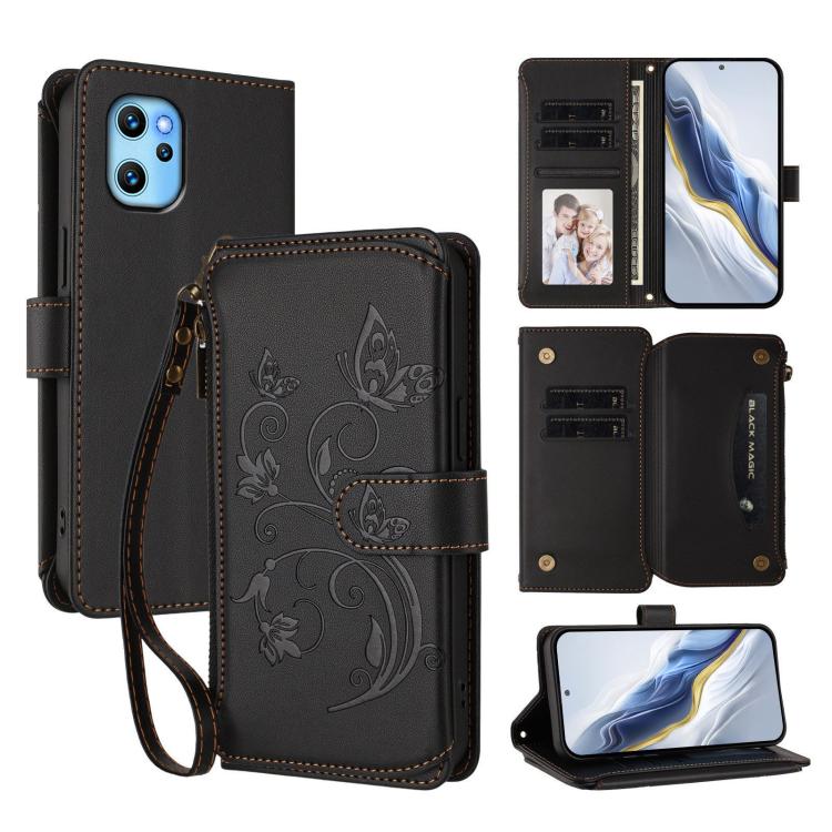 Butterfly Love Flower Multi-card Zipper Wallet Leather Phone Case, For Umidigi G100, For Umidigi Note 100, For Umidigi Note 90, For Umidigi A15 / A15C / A15T, For Umidigi G9 5G, For Umidigi Bison X20, For Umidigi Power 7 / Power 7S                     ...