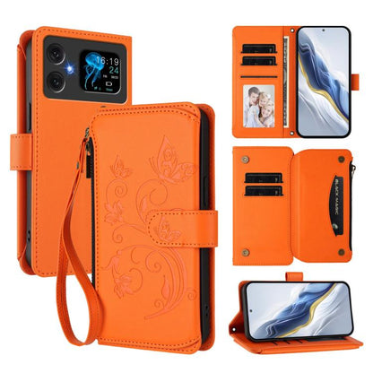 Butterfly Love Flower Multi-card Zipper Wallet Leather Phone Case, For Cubot A40, For Cubot P90, For Cubot A30, For Cubot A20, For Cubot Max 5, For Cubot A10, For Cubot Note 40, For Cubot P50