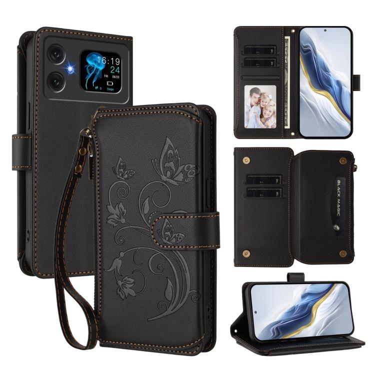 Butterfly Love Flower Multi-card Zipper Wallet Leather Phone Case, For Cubot A40, For Cubot P90, For Cubot A30, For Cubot A20, For Cubot Max 5, For Cubot A10, For Cubot Note 40, For Cubot P50