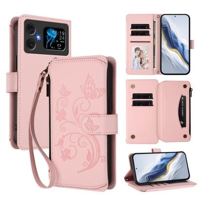 Butterfly Love Flower Multi-card Zipper Wallet Leather Phone Case, For Cubot A40, For Cubot P90, For Cubot A30, For Cubot A20, For Cubot Max 5, For Cubot A10, For Cubot Note 40, For Cubot P50