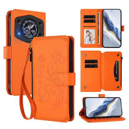 Butterfly Love Flower Multi-card Zipper Wallet Leather Phone Case, For Cubot A40, For Cubot P90, For Cubot A30, For Cubot A20, For Cubot Max 5, For Cubot A10, For Cubot Note 40, For Cubot P50