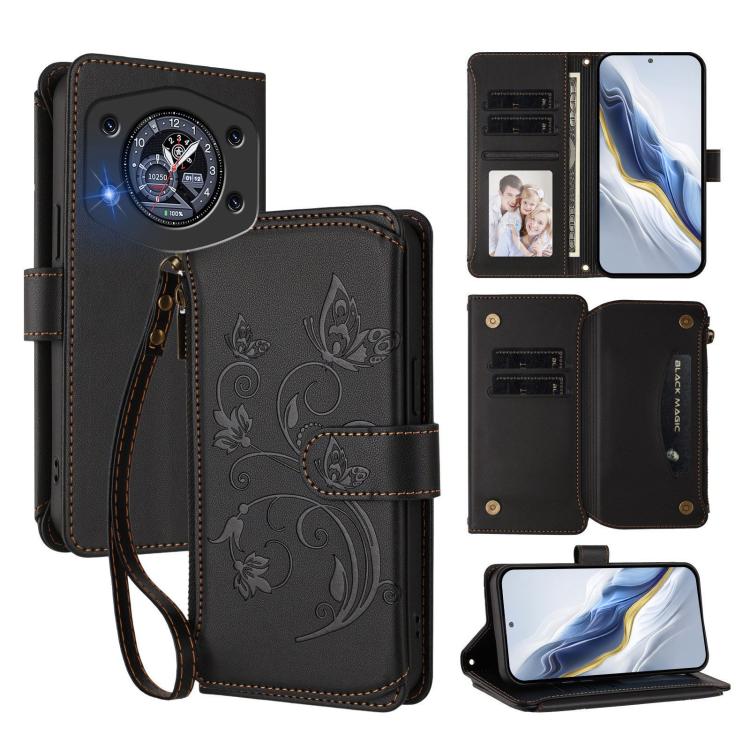 Butterfly Love Flower Multi-card Zipper Wallet Leather Phone Case, For Cubot A40, For Cubot P90, For Cubot A30, For Cubot A20, For Cubot Max 5, For Cubot A10, For Cubot Note 40, For Cubot P50