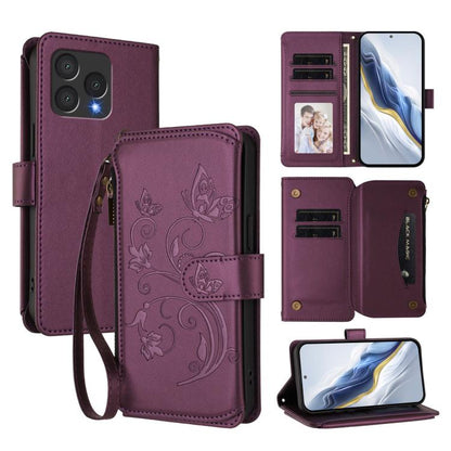 Butterfly Love Flower Multi-card Zipper Wallet Leather Phone Case, For Cubot A40, For Cubot P90, For Cubot A30, For Cubot A20, For Cubot Max 5, For Cubot A10, For Cubot Note 40, For Cubot P50