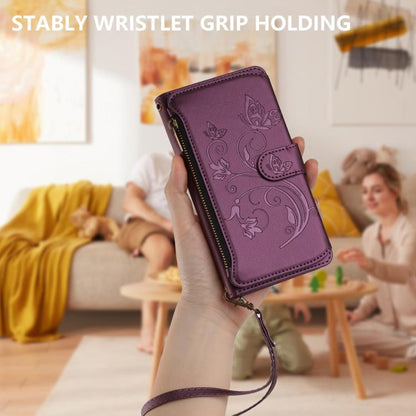 Butterfly Love Flower Multi-card Zipper Wallet Leather Phone Case, For Cubot A40, For Cubot P90, For Cubot A30, For Cubot A20, For Cubot Max 5, For Cubot A10, For Cubot Note 40, For Cubot P50