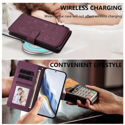 Butterfly Love Flower Multi-card Zipper Wallet Leather Phone Case, For Cubot A40, For Cubot P90, For Cubot A30, For Cubot A20, For Cubot Max 5, For Cubot A10, For Cubot Note 40, For Cubot P50