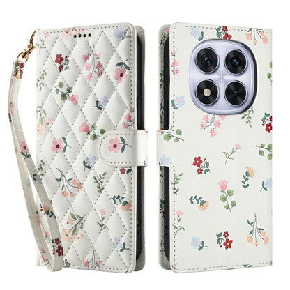 Flower Pattern Buckle Leather Phone Case with Lanyard, For Redmi Note 15 Pro+ 5G Global 163.3mm, For Redmi Note 15 4G / 5G Global 164mm, For Redmi Note 15 Pro 4G Global 163.2mm, For Redmi Note 15 Pro 5G Global 163.6mm, For Redmi Note 14 4G Global 164.8...