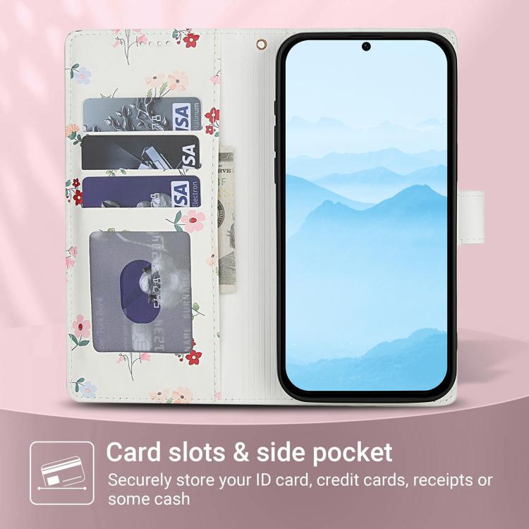 Flower Pattern Buckle Leather Phone Case with Lanyard, For Redmi Note 15 Pro+ 5G Global 163.3mm, For Redmi Note 15 4G / 5G Global 164mm, For Redmi Note 15 Pro 4G Global 163.2mm, For Redmi Note 15 Pro 5G Global 163.6mm, For Redmi Note 14 4G Global 164.8...
