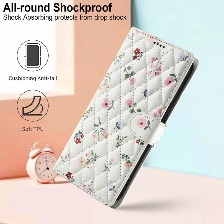 Flower Pattern Buckle Leather Phone Case with Lanyard, For Redmi Note 15 Pro+ 5G Global 163.3mm, For Redmi Note 15 4G / 5G Global 164mm, For Redmi Note 15 Pro 4G Global 163.2mm, For Redmi Note 15 Pro 5G Global 163.6mm, For Redmi Note 14 4G Global 164.8...