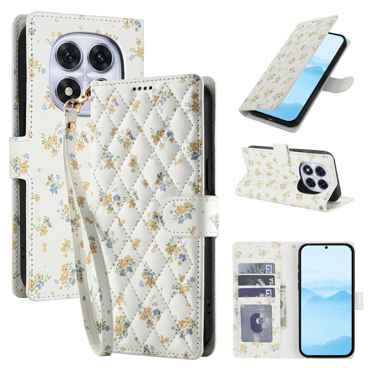 Flower Pattern Buckle Leather Phone Case with Lanyard, For Redmi Note 15 Pro+ 5G Global 163.3mm, For Redmi Note 15 4G / 5G Global 164mm, For Redmi Note 15 Pro 4G Global 163.2mm, For Redmi Note 15 Pro 5G Global 163.6mm, For Redmi Note 14 4G Global 164.8...