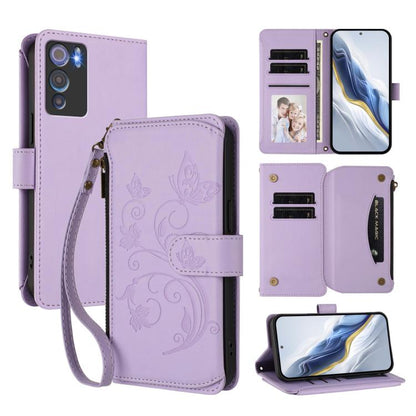 Butterfly Love Flower Multi-card Zipper Wallet Leather Phone Case, For Doogee Note 56 / Note 56 Pro, For Doogee N60 Pro, For Doogee Note 59 / Note 59 Pro, For Doogee Note 58 / Note 58 Pro, For Doogee Blade GT, For Doogee N55 / N55 Plus