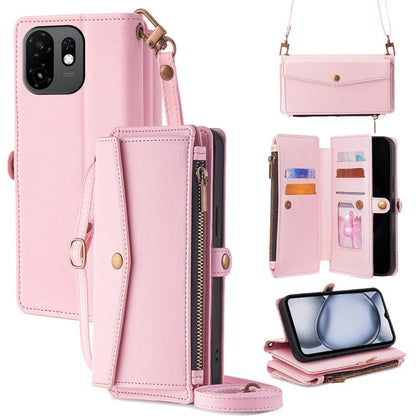 Zipper Wallet Side Buckle Crossbody Lanyard Leather Phone Case, For itel City 200 4G, For itel A100C 4G, For itel A90 4G