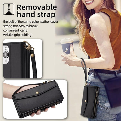 Zipper Wallet Side Buckle Crossbody Lanyard Leather Phone Case, For itel City 200 4G, For itel A100C 4G, For itel A90 4G
