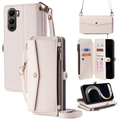 Zipper Wallet Side Buckle Crossbody Lanyard Leather Phone Case, For itel City 200 4G, For itel A100C 4G, For itel A90 4G
