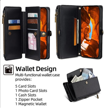 Zipper Wallet Side Buckle Crossbody Lanyard Leather Phone Case, For Realme P4 Power 5G, For Realme Note 80 4G, For Realme C83 5G, For Realme Neo8 5G, For Realme 16 5G Global, For Realme 16 Pro+ 5G, For Realme 16 Pro 5G, For Realme P4x 5G               ...