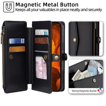 Zipper Wallet Side Buckle Crossbody Lanyard Leather Phone Case, For Realme P4 Power 5G, For Realme Note 80 4G, For Realme C83 5G, For Realme Neo8 5G, For Realme 16 5G Global, For Realme 16 Pro+ 5G, For Realme 16 Pro 5G, For Realme P4x 5G               ...