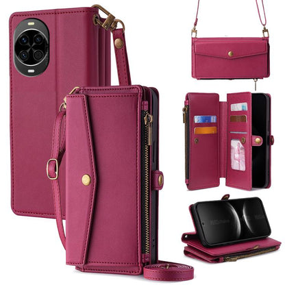 Zipper Wallet Side Buckle Crossbody Lanyard Leather Phone Case, For Huawei Enjoy 90 Pro Max 5G, For Huawei Enjoy 90 Plus 5G, For Huawei nova 15 Ultra, For Huawei nova 15 Pro, For Huawei nova 15, For Huawei Mate 80 Pro Max 5G, For Huawei Mate 80 5G     ...