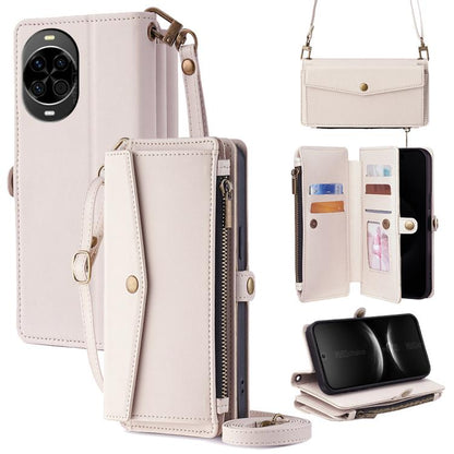 Zipper Wallet Side Buckle Crossbody Lanyard Leather Phone Case, For Huawei Enjoy 90 Pro Max 5G, For Huawei Enjoy 90 Plus 5G, For Huawei nova 15 Ultra, For Huawei nova 15 Pro, For Huawei nova 15, For Huawei Mate 80 Pro Max 5G, For Huawei Mate 80 5G     ...