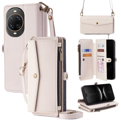 Zipper Wallet Side Buckle Crossbody Lanyard Leather Phone Case, For Huawei Enjoy 90 Pro Max 5G, For Huawei Enjoy 90 Plus 5G, For Huawei nova 15 Ultra, For Huawei nova 15 Pro, For Huawei nova 15, For Huawei Mate 80 Pro Max 5G, For Huawei Mate 80 5G     ...