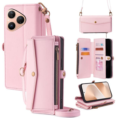 Zipper Wallet Side Buckle Crossbody Lanyard Leather Phone Case, For Huawei Enjoy 90 Pro Max 5G, For Huawei Enjoy 90 Plus 5G, For Huawei nova 15 Ultra, For Huawei nova 15 Pro, For Huawei nova 15, For Huawei Mate 80 Pro Max 5G, For Huawei Mate 80 5G     ...
