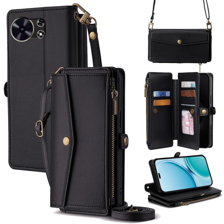 Zipper Wallet Side Buckle Crossbody Lanyard Leather Phone Case, For Huawei Enjoy 90 Pro Max 5G, For Huawei Enjoy 90 Plus 5G, For Huawei nova 15 Ultra, For Huawei nova 15 Pro, For Huawei nova 15, For Huawei Mate 80 Pro Max 5G, For Huawei Mate 80 5G     ...