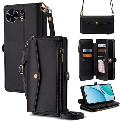 Zipper Wallet Side Buckle Crossbody Lanyard Leather Phone Case, For Huawei Enjoy 90 Pro Max 5G, For Huawei Enjoy 90 Plus 5G, For Huawei nova 15 Ultra, For Huawei nova 15 Pro, For Huawei nova 15, For Huawei Mate 80 Pro Max 5G, For Huawei Mate 80 5G     ...
