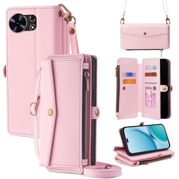 Zipper Wallet Side Buckle Crossbody Lanyard Leather Phone Case, For Huawei Enjoy 90 Pro Max 5G, For Huawei Enjoy 90 Plus 5G, For Huawei nova 15 Ultra, For Huawei nova 15 Pro, For Huawei nova 15, For Huawei Mate 80 Pro Max 5G, For Huawei Mate 80 5G     ...