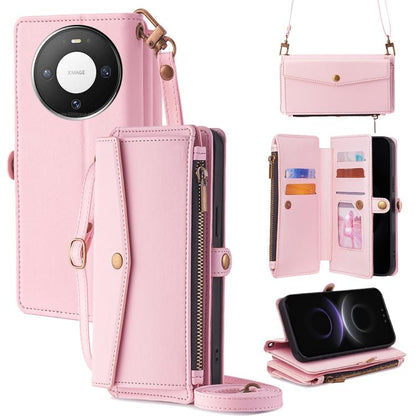 Zipper Wallet Side Buckle Crossbody Lanyard Leather Phone Case, For Huawei Enjoy 90 Pro Max 5G, For Huawei Enjoy 90 Plus 5G, For Huawei nova 15 Ultra, For Huawei nova 15 Pro, For Huawei nova 15, For Huawei Mate 80 Pro Max 5G, For Huawei Mate 80 5G     ...