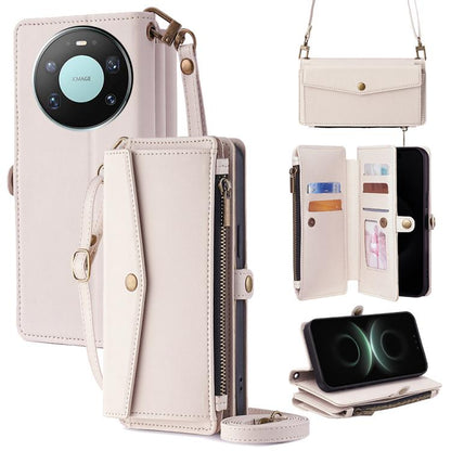 Zipper Wallet Side Buckle Crossbody Lanyard Leather Phone Case, For Huawei Enjoy 90 Pro Max 5G, For Huawei Enjoy 90 Plus 5G, For Huawei nova 15 Ultra, For Huawei nova 15 Pro, For Huawei nova 15, For Huawei Mate 80 Pro Max 5G, For Huawei Mate 80 5G     ...
