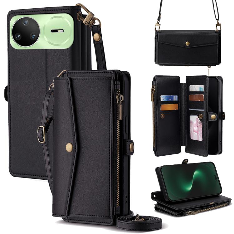 Zipper Wallet Side Buckle Crossbody Lanyard Leather Phone Case, For Huawei Enjoy 90 Pro Max 5G, For Huawei Enjoy 90 Plus 5G, For Huawei nova 15 Ultra, For Huawei nova 15 Pro, For Huawei nova 15, For Huawei Mate 80 Pro Max 5G, For Huawei Mate 80 5G     ...