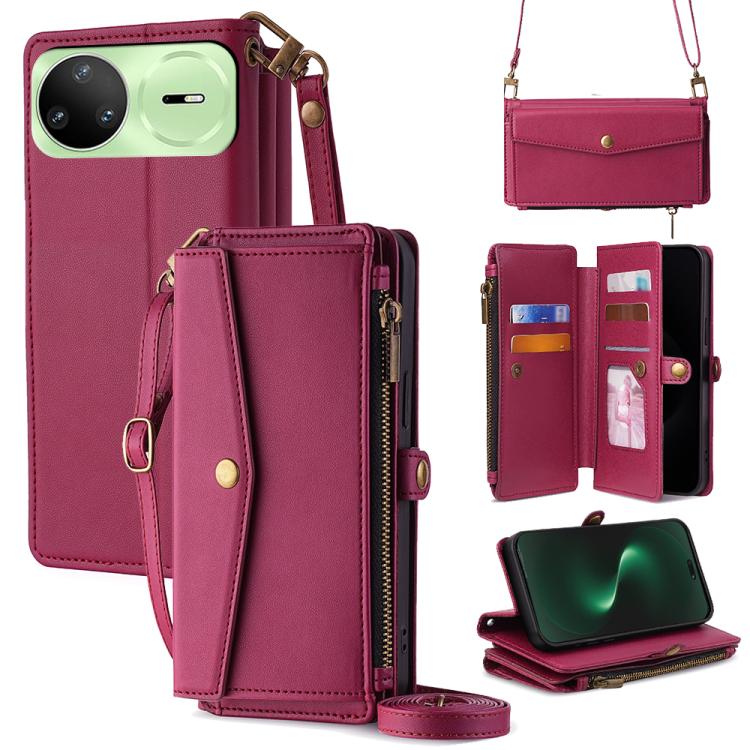 Zipper Wallet Side Buckle Crossbody Lanyard Leather Phone Case, For Huawei Enjoy 90 Pro Max 5G, For Huawei Enjoy 90 Plus 5G, For Huawei nova 15 Ultra, For Huawei nova 15 Pro, For Huawei nova 15, For Huawei Mate 80 Pro Max 5G, For Huawei Mate 80 5G     ...