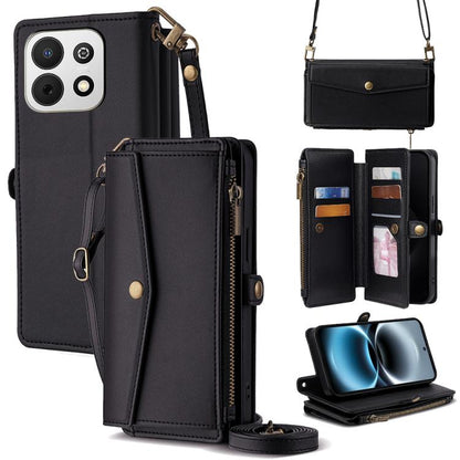 Zipper Wallet Side Buckle Crossbody Lanyard Leather Phone Case, For Huawei Enjoy 90 Pro Max 5G, For Huawei Enjoy 90 Plus 5G, For Huawei nova 15 Ultra, For Huawei nova 15 Pro, For Huawei nova 15, For Huawei Mate 80 Pro Max 5G, For Huawei Mate 80 5G     ...