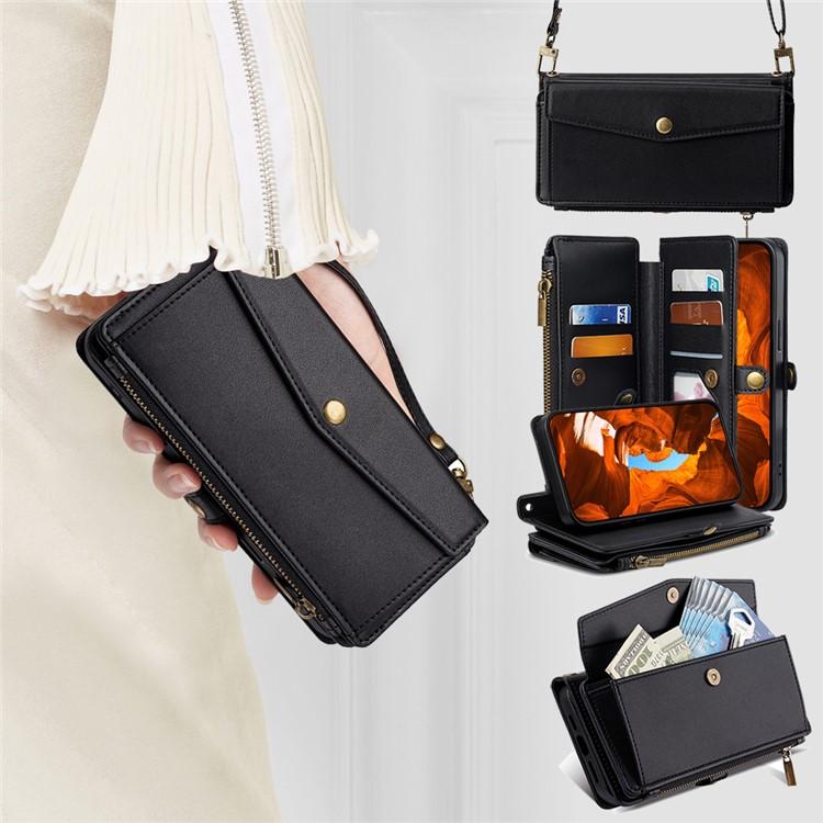 Zipper Wallet Side Buckle Crossbody Lanyard Leather Phone Case, For Huawei Enjoy 90 Pro Max 5G, For Huawei Enjoy 90 Plus 5G, For Huawei nova 15 Ultra, For Huawei nova 15 Pro, For Huawei nova 15, For Huawei Mate 80 Pro Max 5G, For Huawei Mate 80 5G     ...