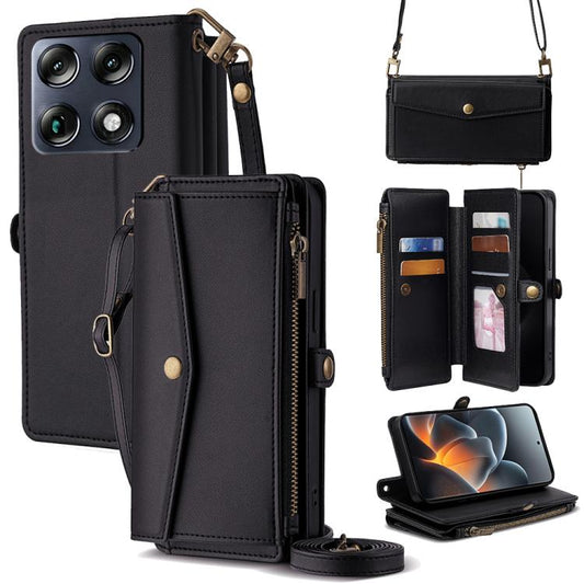 Zipper Wallet Side Buckle Crossbody Lanyard Leather Phone Case, For Motorola Moto X70 Air Pro, For Motorola Moto G77 5G, For Motorola Edge 70 Fusion 5G, For Motorola Moto G67 Power 5G, For Motorola Edge 70 5G, For Motorola Moto G06 4G                  ...
