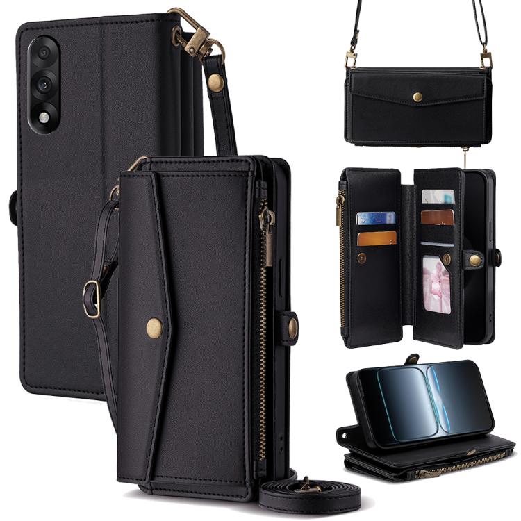 Zipper Wallet Side Buckle Crossbody Lanyard Leather Phone Case, For OnePlus 15T 5G, For OnePlus Turbo 6 / 6V, For OnePlus Ace 6, For OnePlus 15 5G, For OnePlus Ace 5 Ultra / Nord 5, For OnePlus Ace 5 Racing / Nord CE5