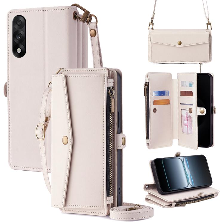 Zipper Wallet Side Buckle Crossbody Lanyard Leather Phone Case, For OnePlus 15T 5G, For OnePlus Turbo 6 / 6V, For OnePlus Ace 6, For OnePlus 15 5G, For OnePlus Ace 5 Ultra / Nord 5, For OnePlus Ace 5 Racing / Nord CE5