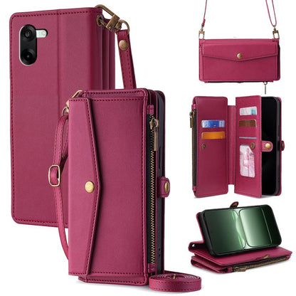 Zipper Wallet Side Buckle Crossbody Lanyard Leather Phone Case, For OnePlus 15T 5G, For OnePlus Turbo 6 / 6V, For OnePlus Ace 6, For OnePlus 15 5G, For OnePlus Ace 5 Ultra / Nord 5, For OnePlus Ace 5 Racing / Nord CE5