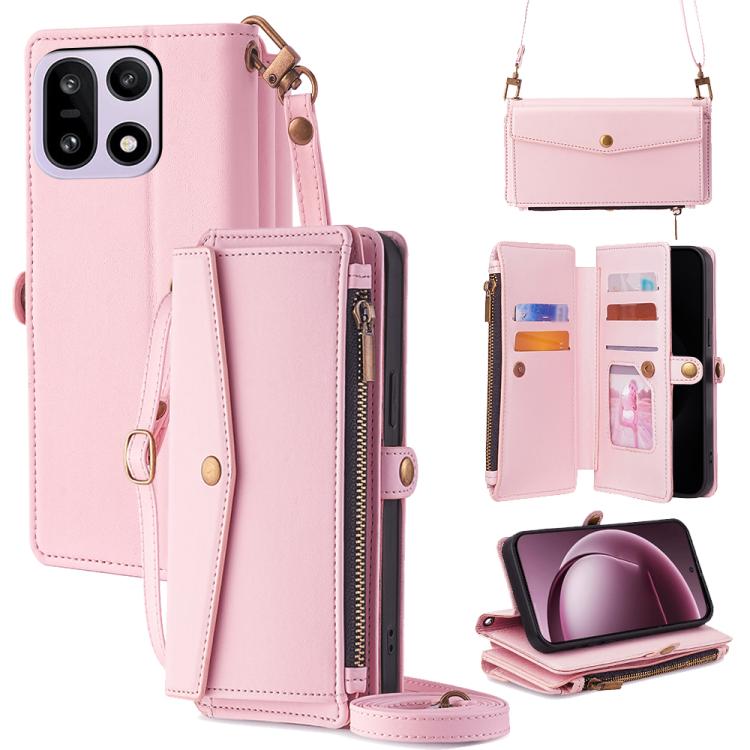 Zipper Wallet Side Buckle Crossbody Lanyard Leather Phone Case, For OnePlus 15T 5G, For OnePlus Turbo 6 / 6V, For OnePlus Ace 6, For OnePlus 15 5G, For OnePlus Ace 5 Ultra / Nord 5, For OnePlus Ace 5 Racing / Nord CE5
