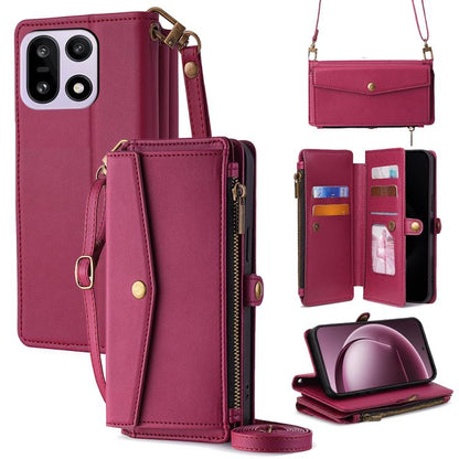 Zipper Wallet Side Buckle Crossbody Lanyard Leather Phone Case, For OnePlus 15T 5G, For OnePlus Turbo 6 / 6V, For OnePlus Ace 6, For OnePlus 15 5G, For OnePlus Ace 5 Ultra / Nord 5, For OnePlus Ace 5 Racing / Nord CE5